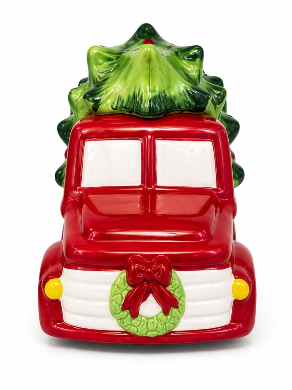 Vintage Red Truck Christmas Cookie Jar Tree Holiday Decor - Picture 3 of 5